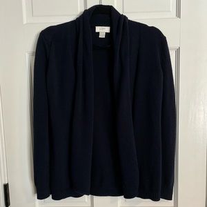 LOFT Navy Blue Open Cardigan Sweater